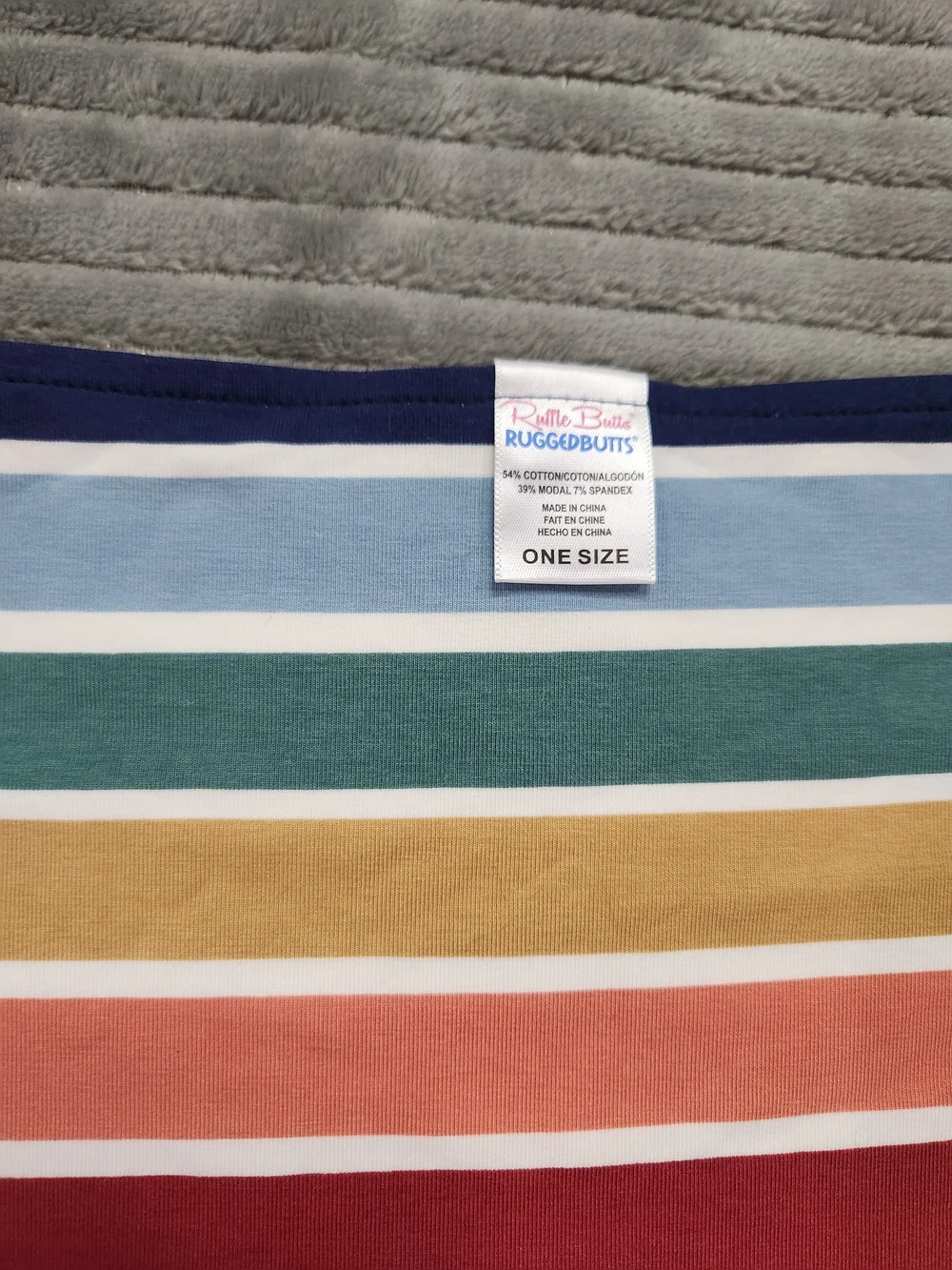 Ruffle butts ruggedbutts Striped Triangle Bandana Bib in Multicolor Stripes